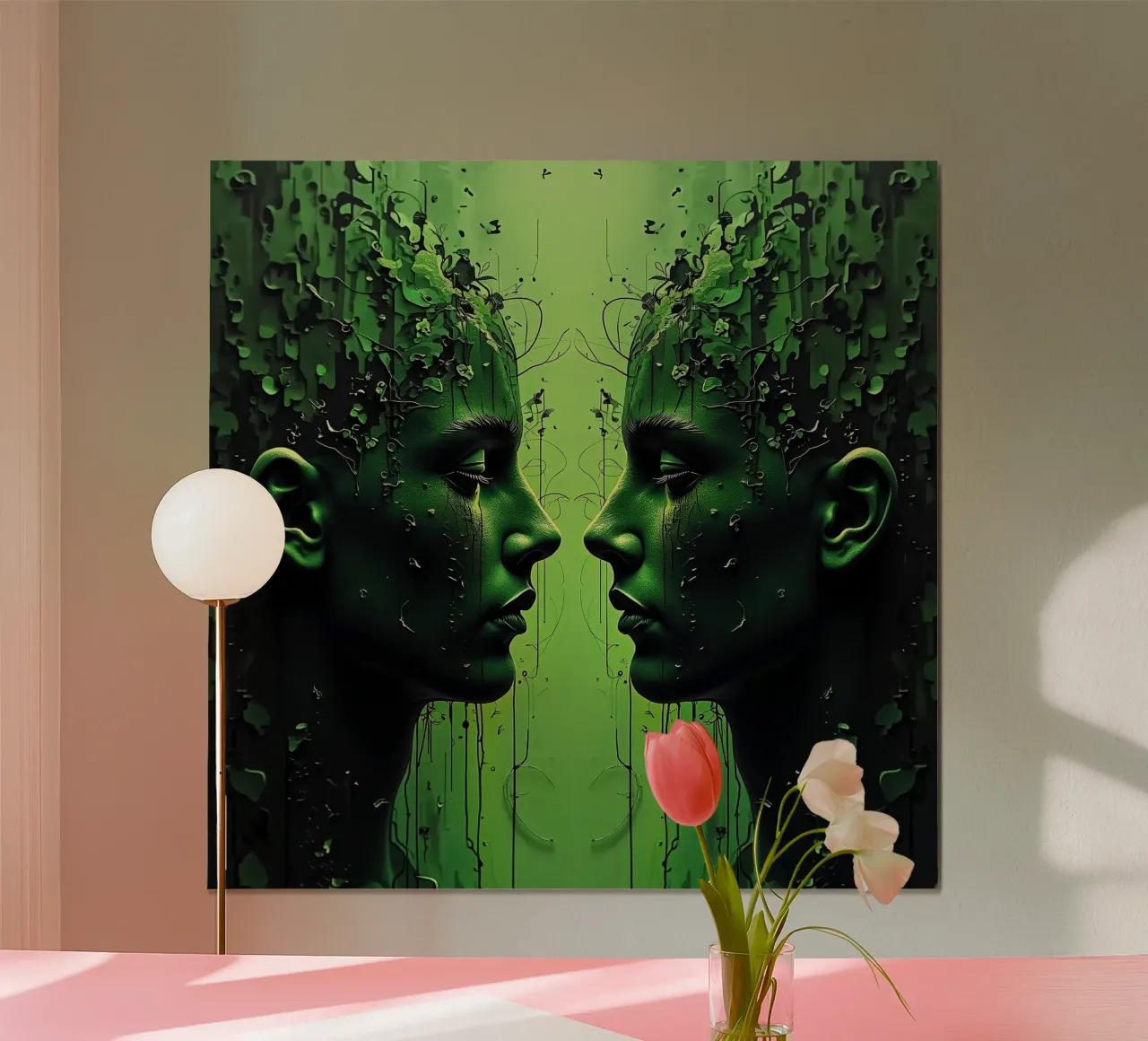 Immagine_specchio_verde_1 poster da AI-Portraits by LK