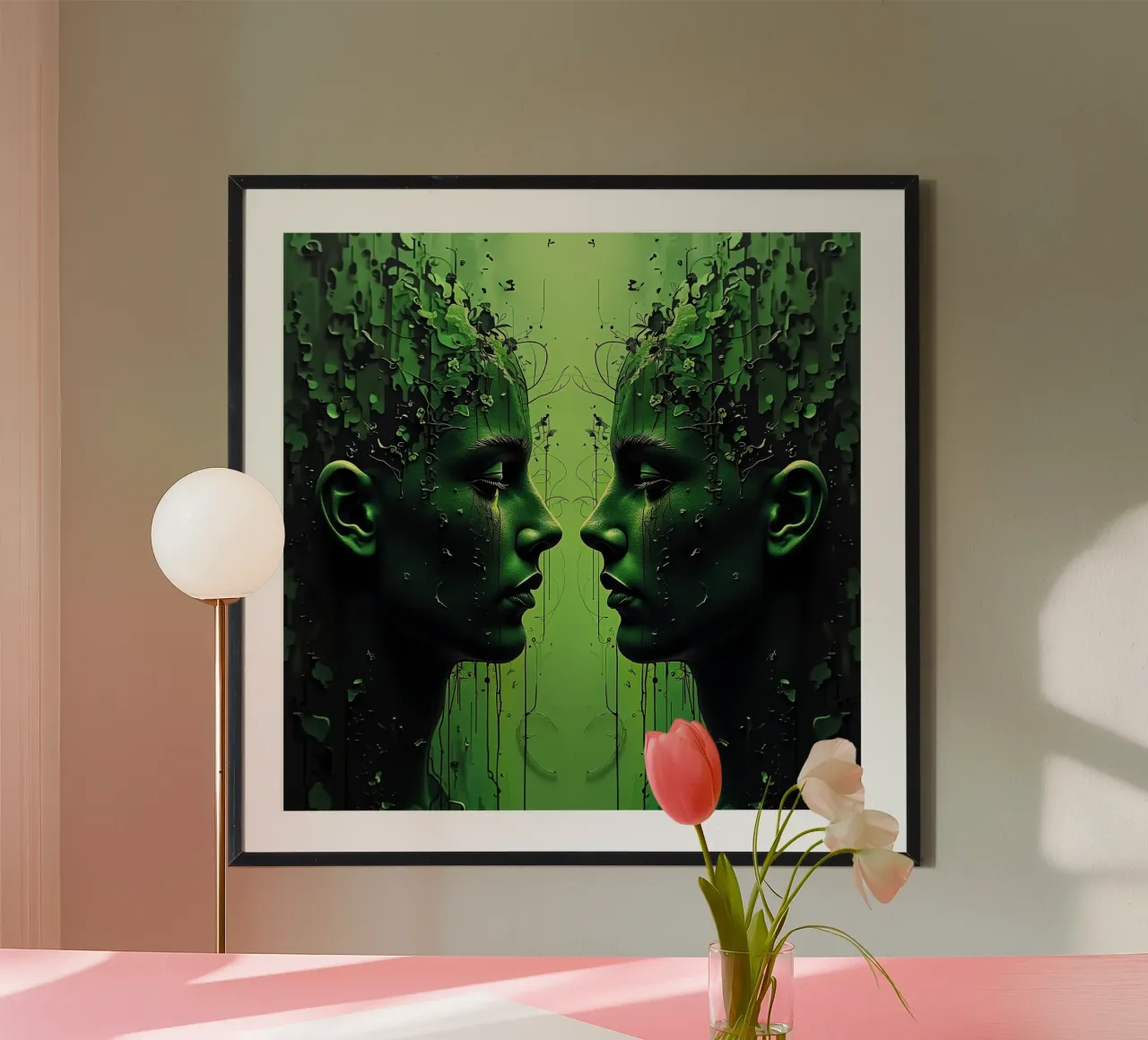Immagine_specchio_verde_1 poster da AI-Portraits by LK