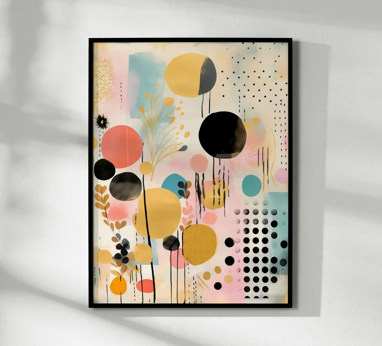 Boho Astratto 14a poster con telaio in alluminio da Yaso Design Boho & Botanic