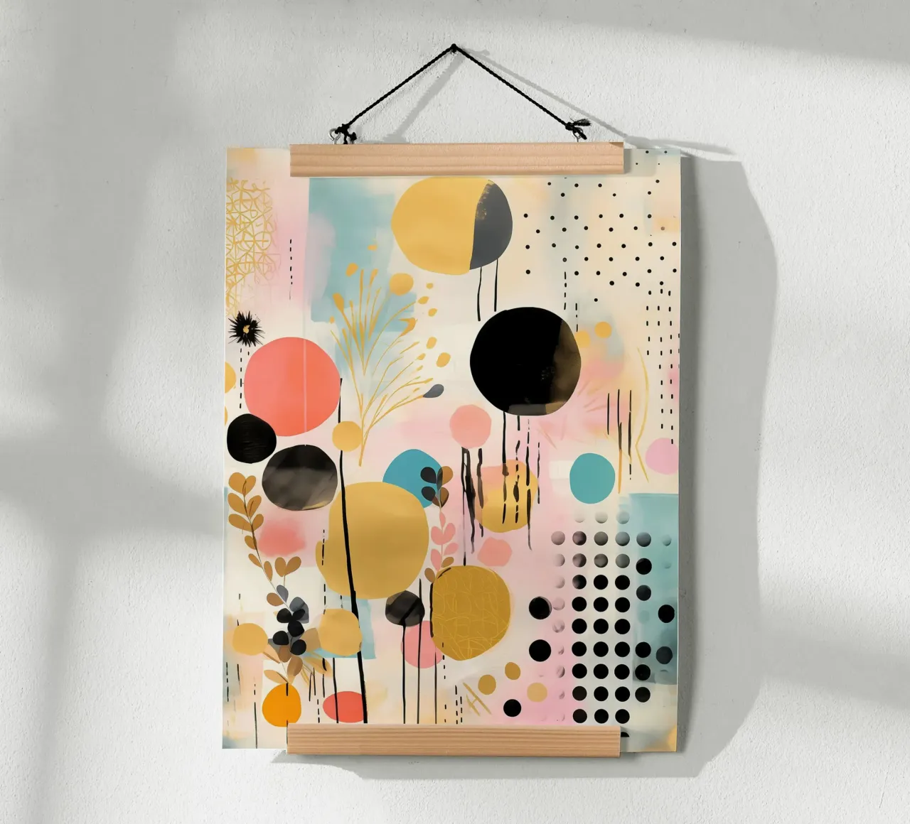 Boho Astratto 14a poster con telaio in alluminio da Yaso Design Boho & Botanic