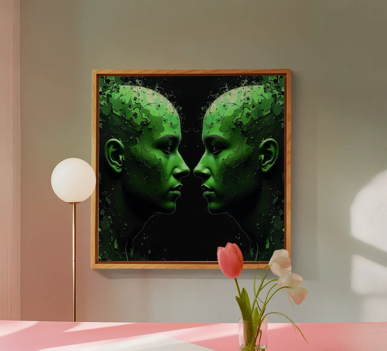 Specchio_verde_2 plexiglass da AI-Portraits by LK