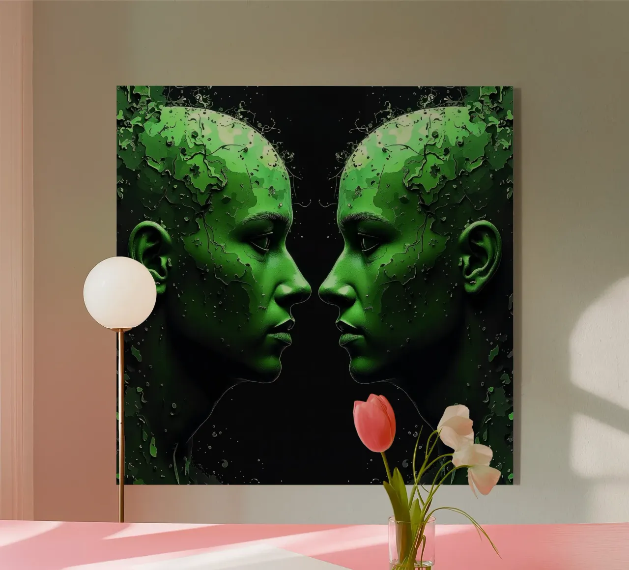 Specchio_verde_2 plexiglass da AI-Portraits by LK
