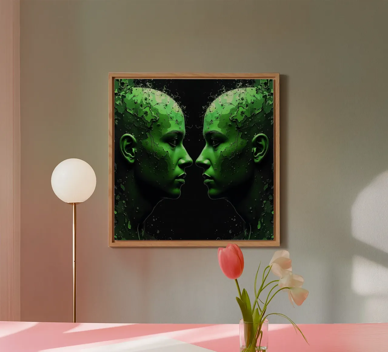 Specchio_verde_2 alluminio dibond da AI-Portraits by LK