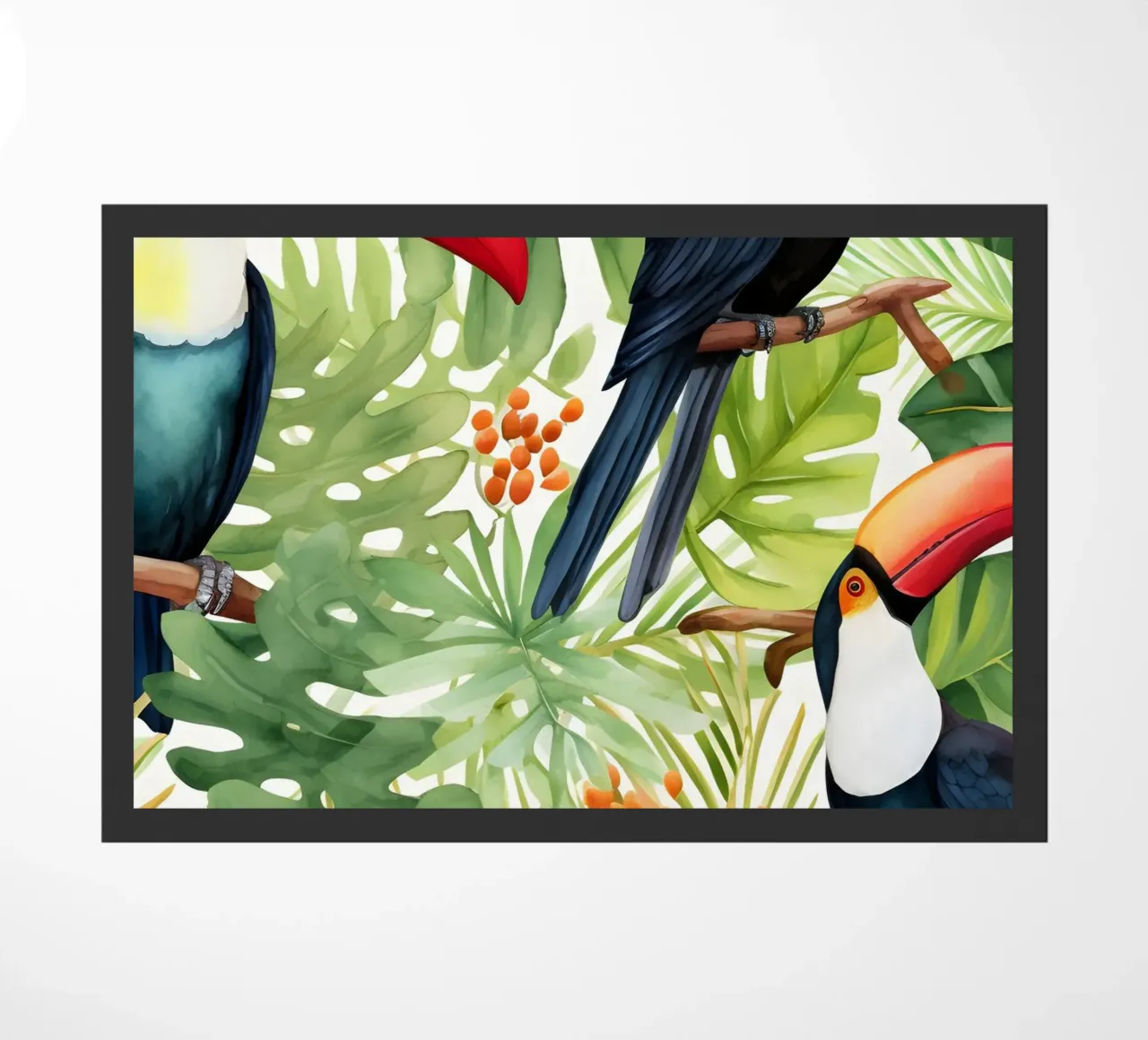 Tropical Pattern 1 doormat by Yaso Design Boho & Botanic