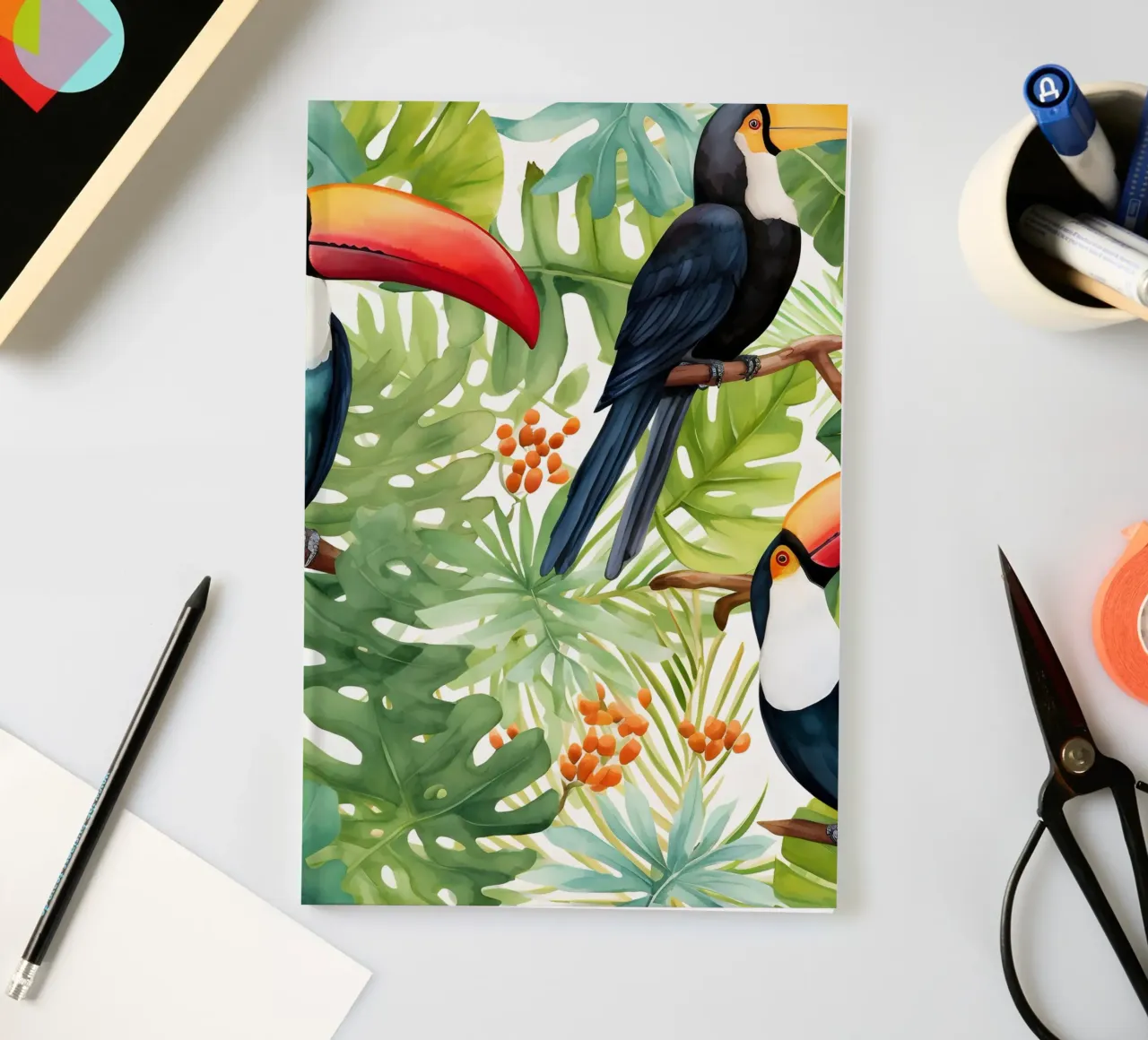 Tropical Pattern 1 notebook by Yaso Design Boho & Botanic