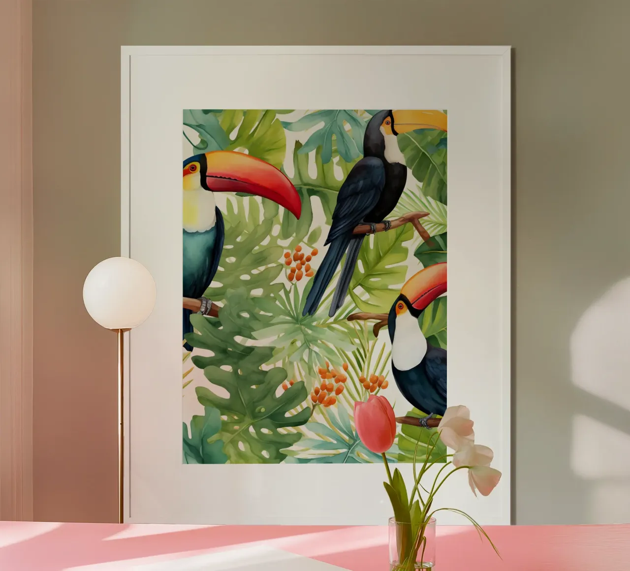 Modello tropicale 1 poster da Yaso Design Boho & Botanic