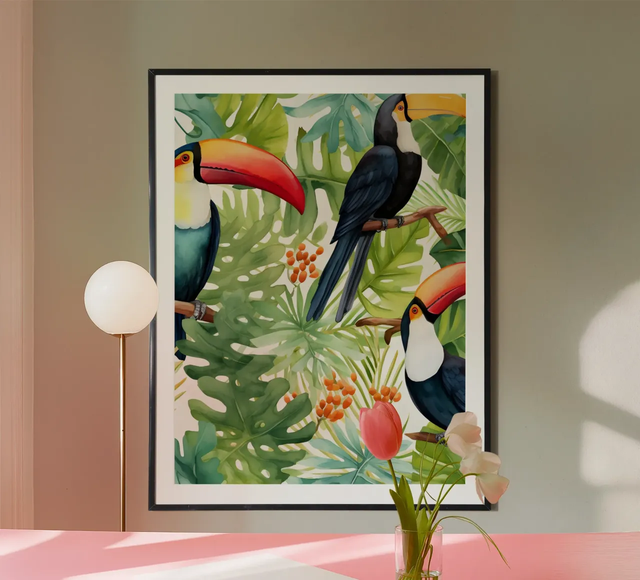 Modello tropicale 1 poster da Yaso Design Boho & Botanic