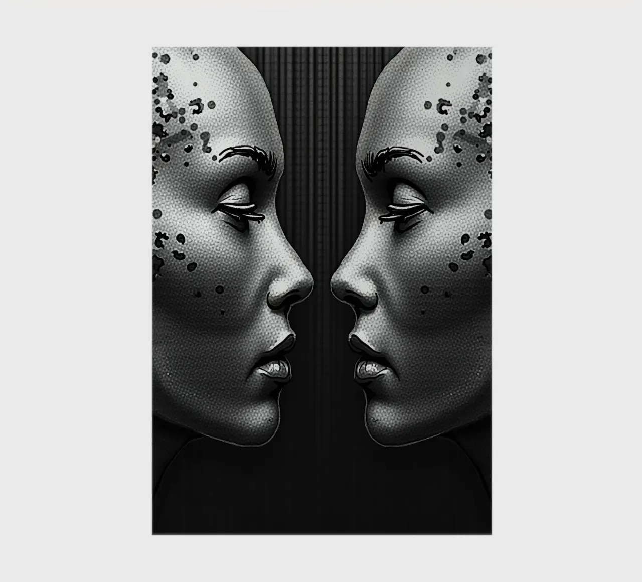 Mirror image_grey_1 notebook by AI-Portraits by LK