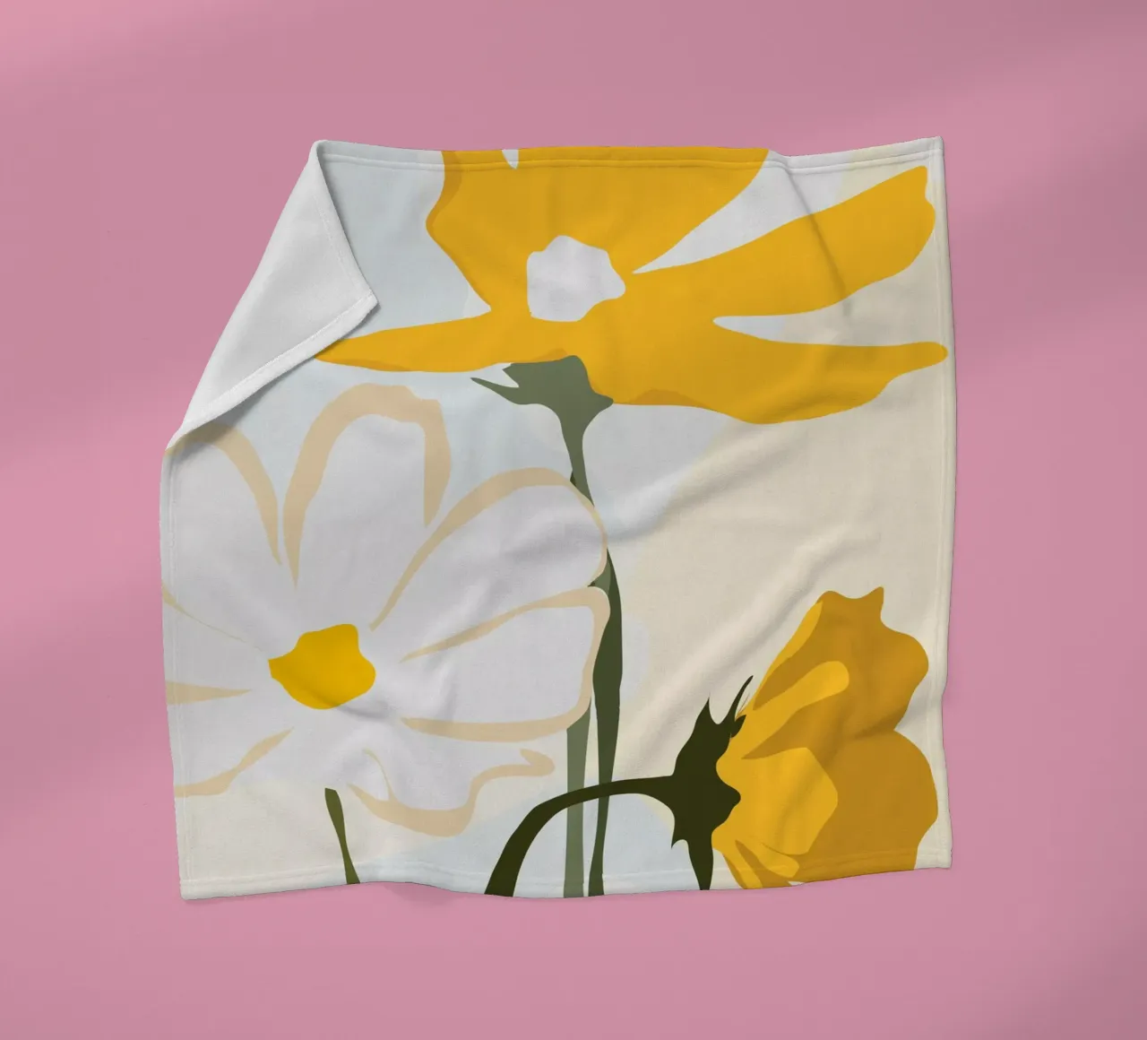 fiori gialli coperta in pile da ThingDesign