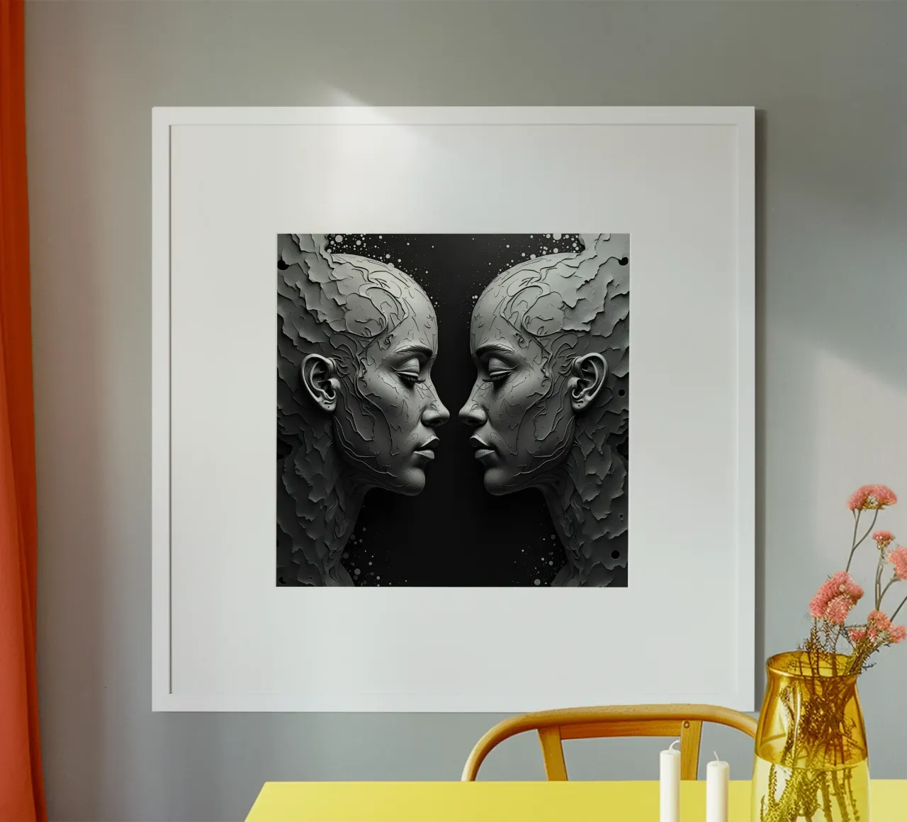 Immagine_specchio_grigio_2 poster da AI-Portraits by LK