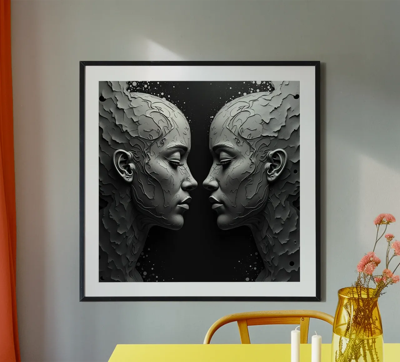Immagine_specchio_grigio_2 poster da AI-Portraits by LK