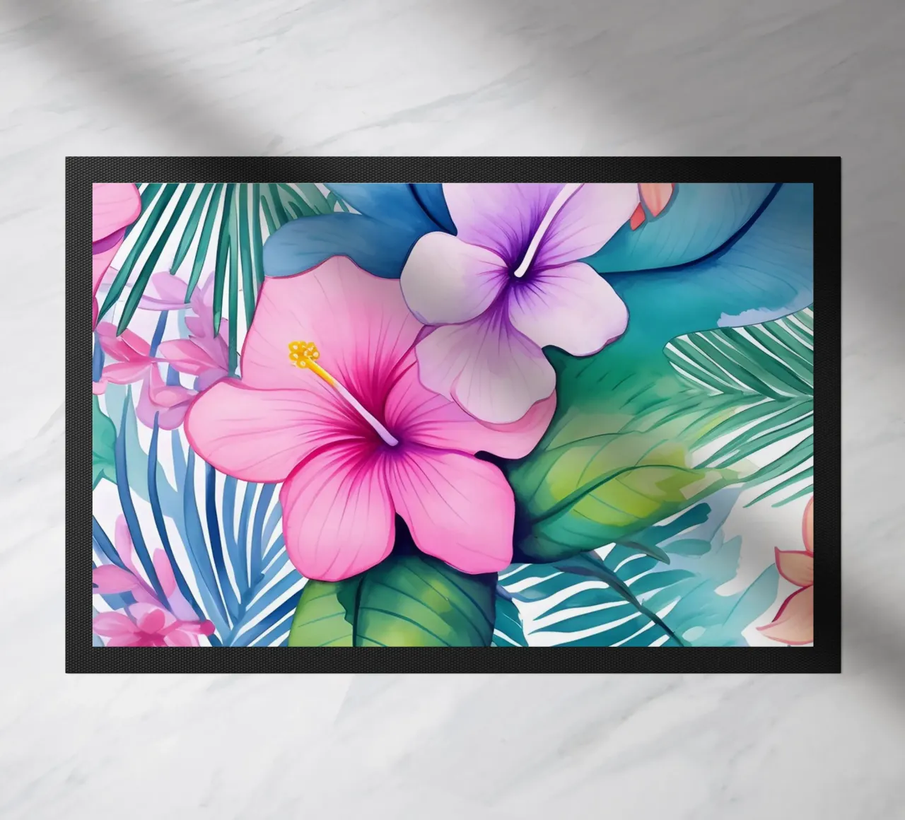 Tropical Pattern 2 doormat by Yaso Design Boho & Botanic