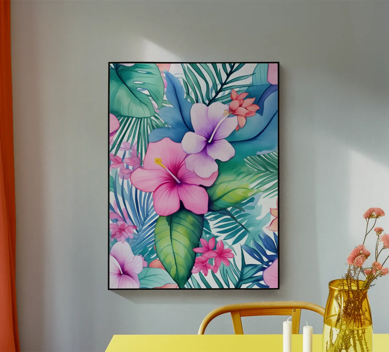 Tropisch patroon 2 acryl van Yaso Design Boho & Botanic