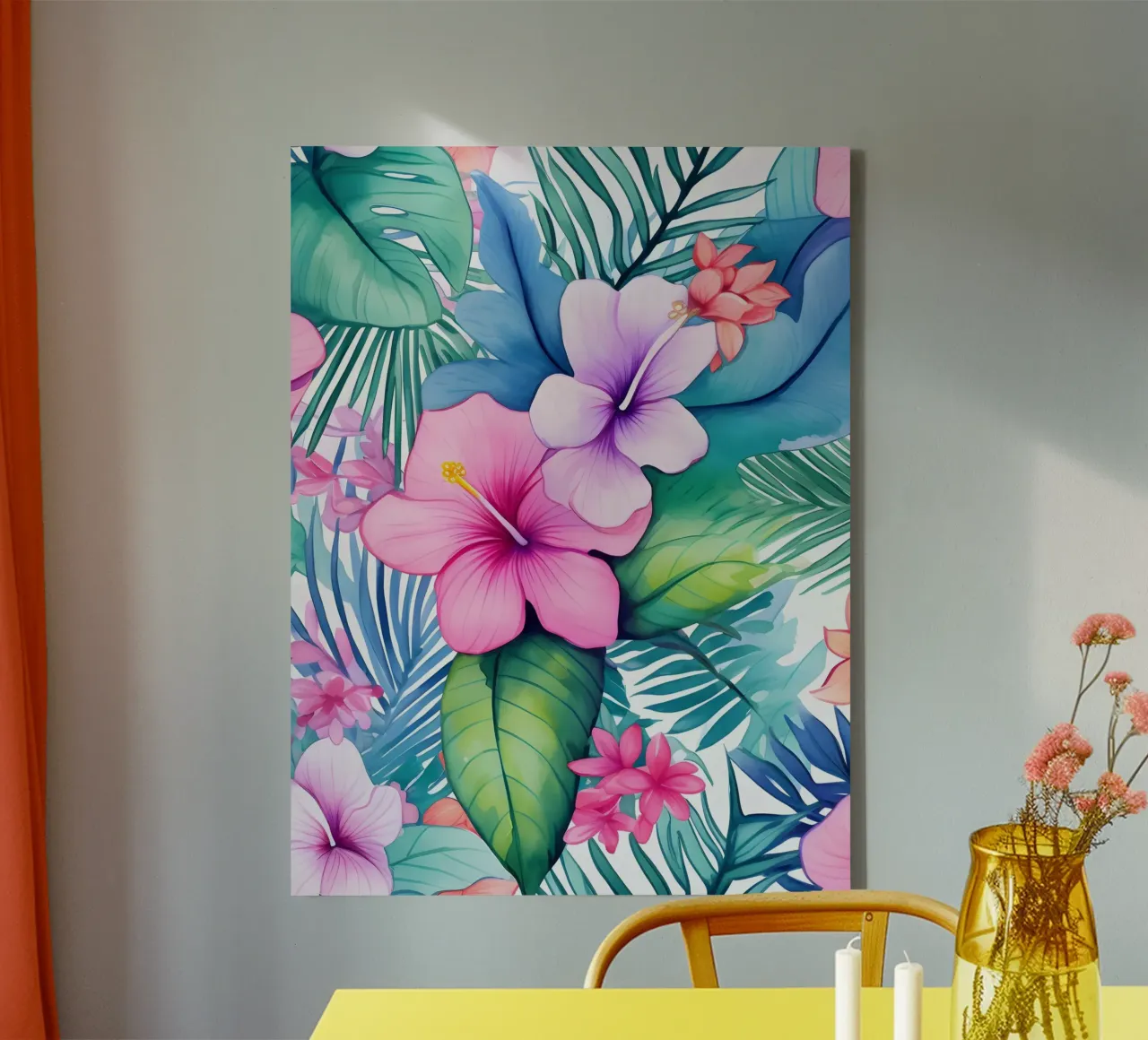 Modello tropicale 2 tela con Cornice a cassetta da Yaso Design Boho & Botanic