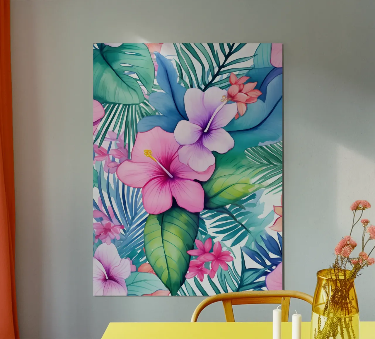 Modello tropicale 2 poster con telaio in legno da Yaso Design Boho & Botanic