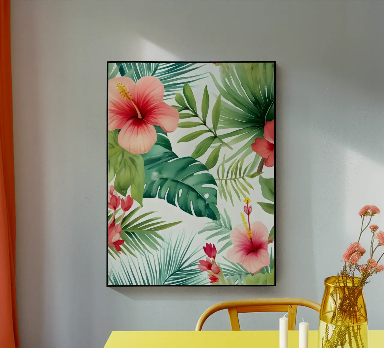 Tropical Pattern 3 acrylic glass by Yaso Design Boho & Botanic