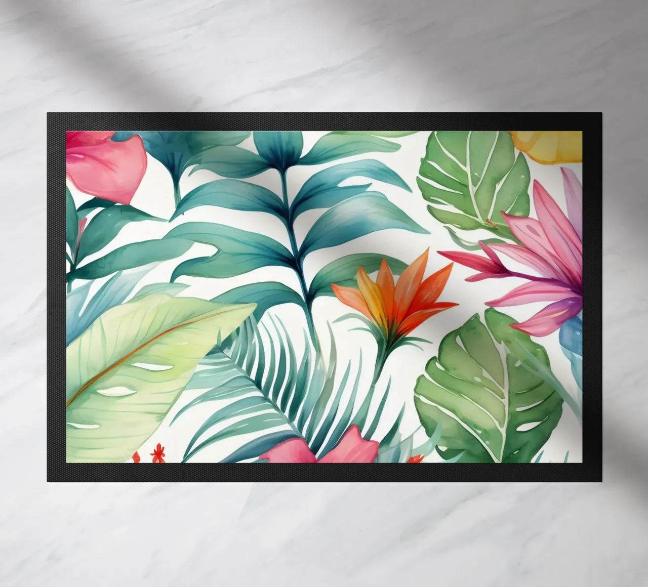 Tropical Pattern 4 doormat by Yaso Design Boho & Botanic