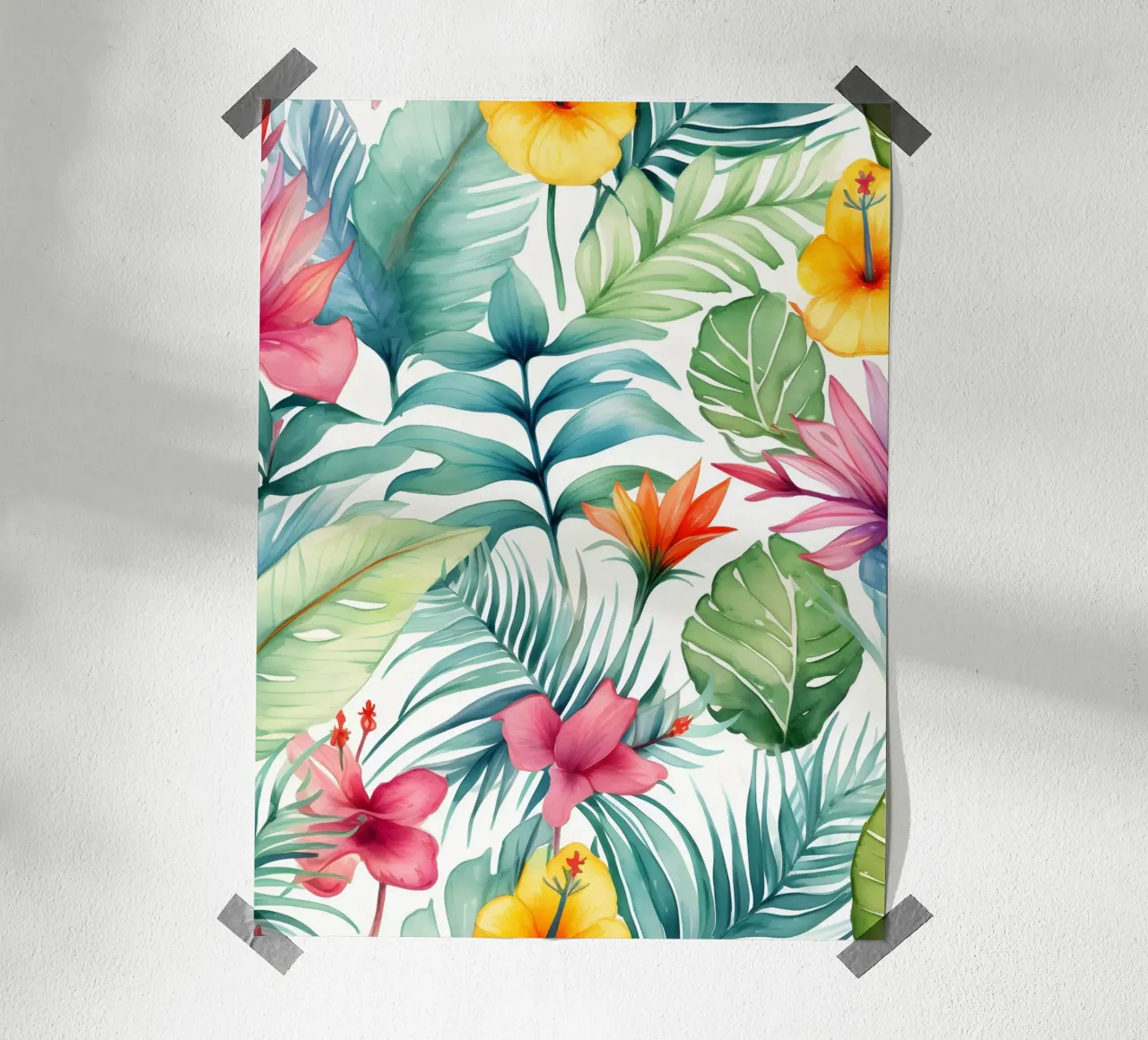Modello tropicale 4 poster da Yaso Design Boho & Botanic