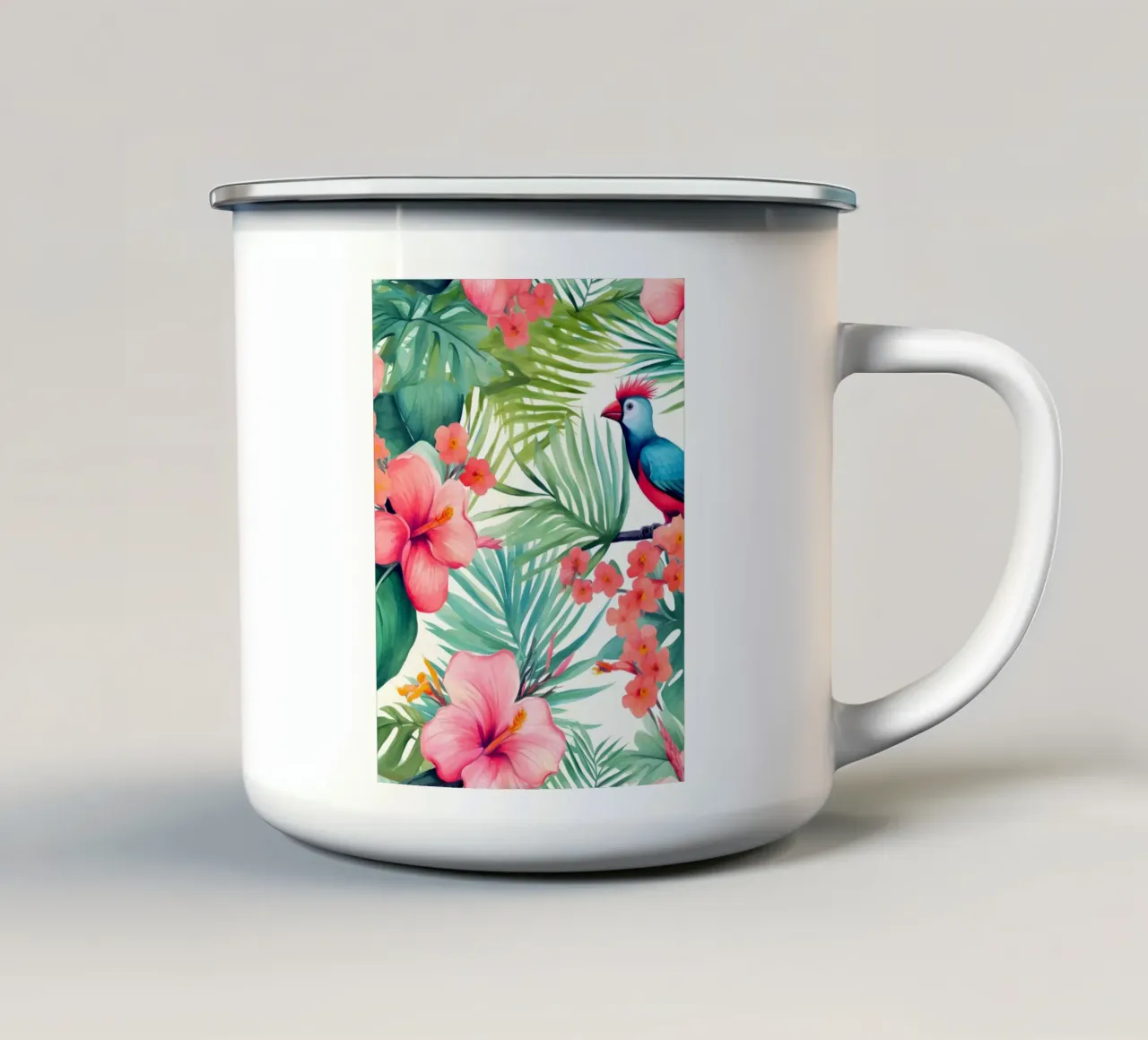 Modello tropicale 5 tazza in smalto da Yaso Design Boho & Botanic
