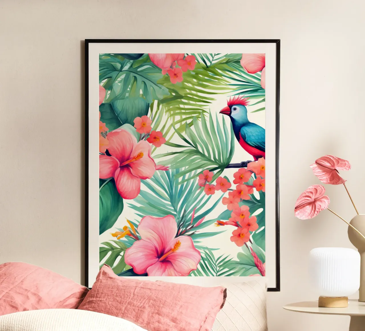 Tropisch patroon 5 poster van Yaso Design Boho & Botanic