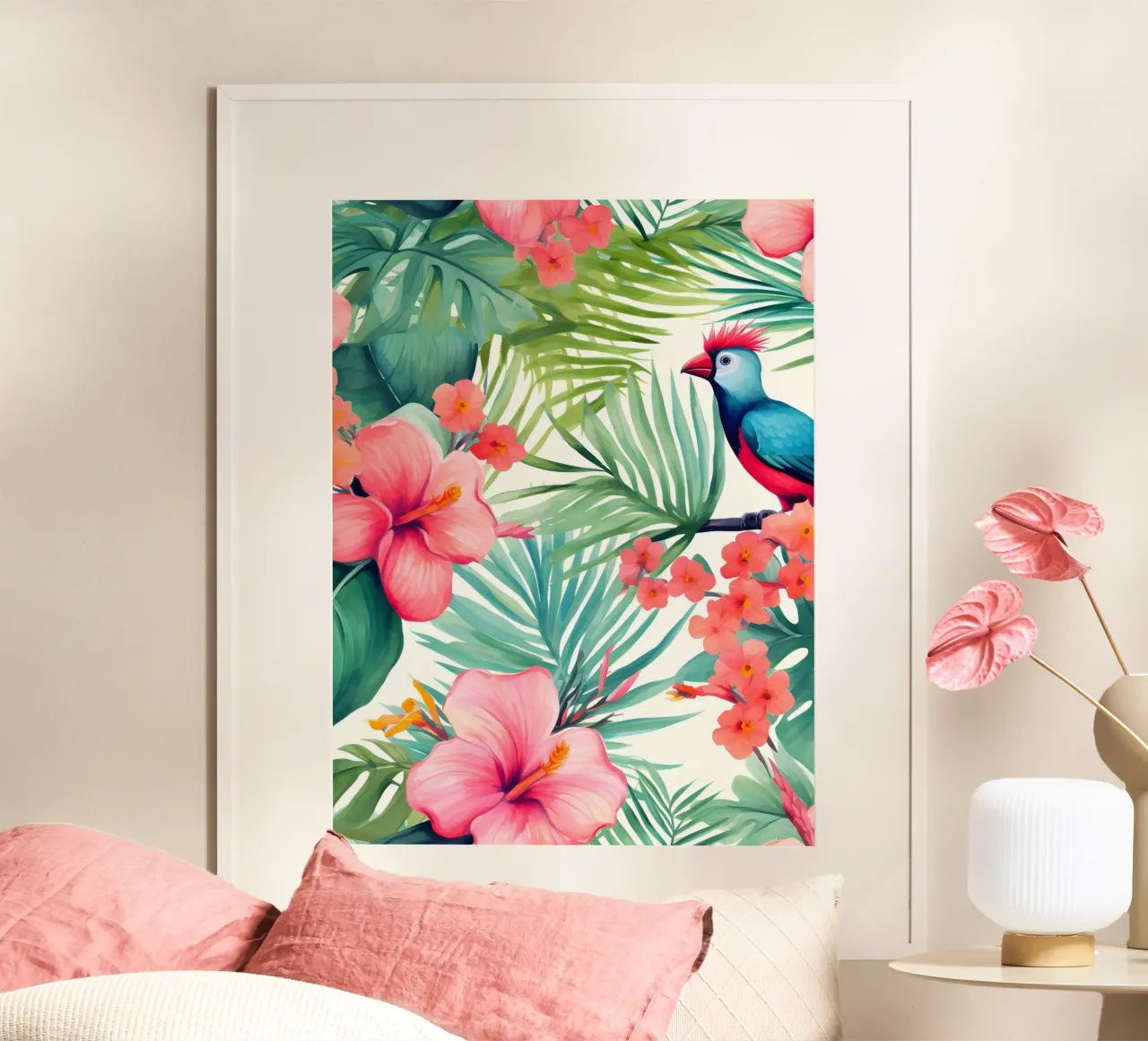 Tropisch patroon 5 poster van Yaso Design Boho & Botanic