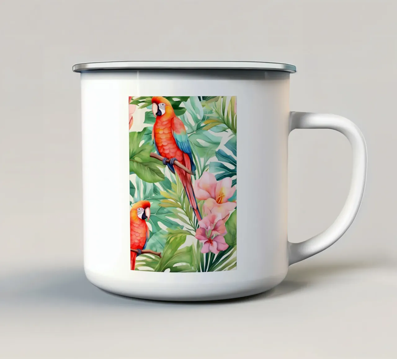 Modello tropicale 6 tazza in smalto da Yaso Design Boho & Botanic