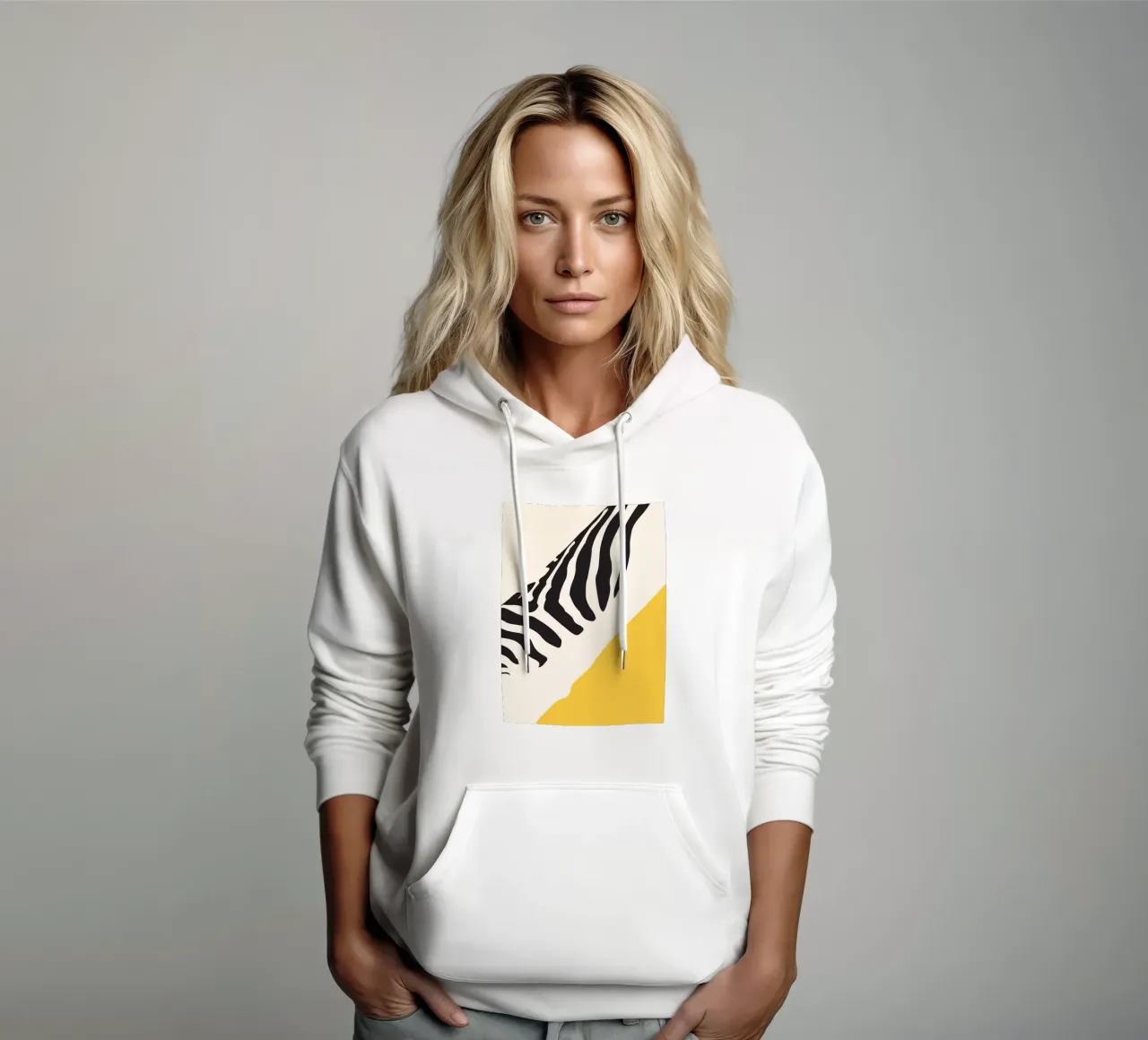 Zebra Astratto felpa con cappuccio da ThingDesign