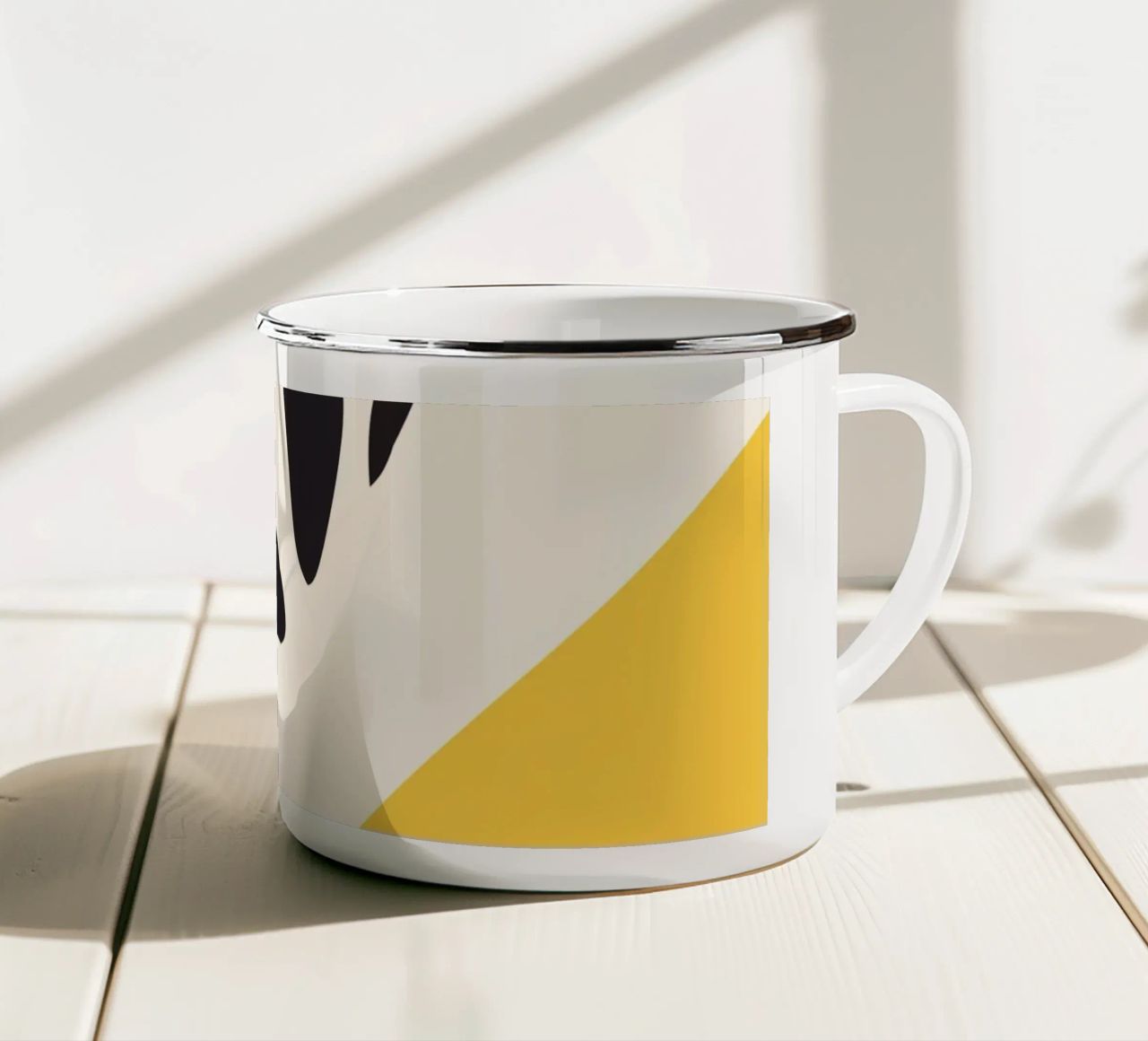 Zebra Astratto tazza in smalto da ThingDesign