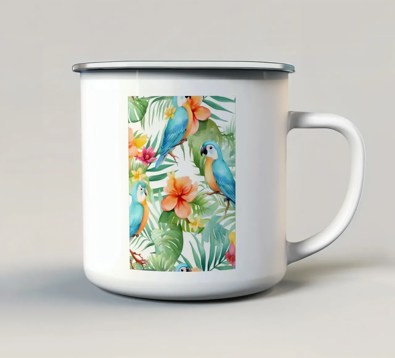 Modello tropicale 7 tazza in smalto da Yaso Design Boho & Botanic