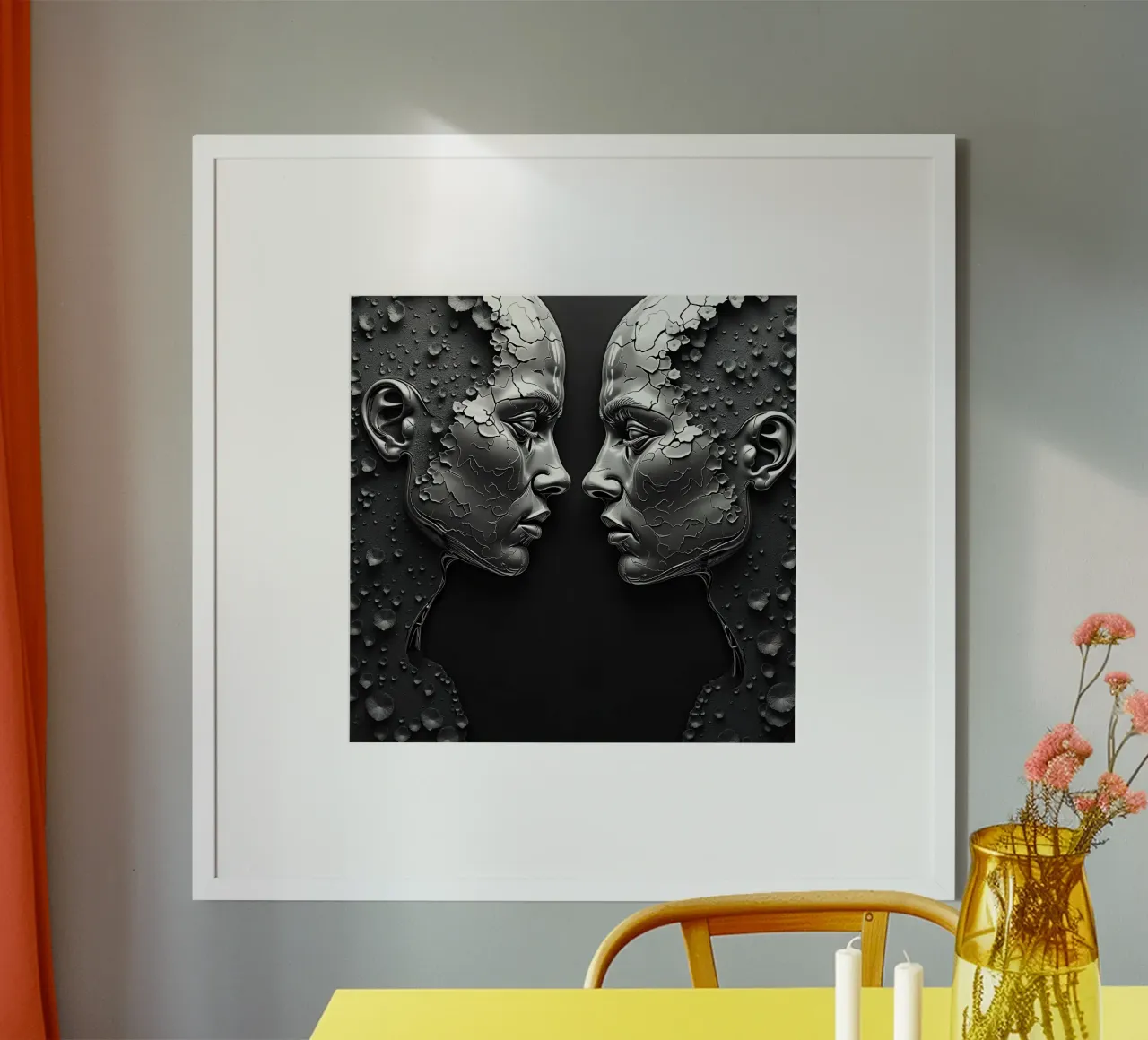 Immagine_specchio_grigio_4 poster da AI-Portraits by LK