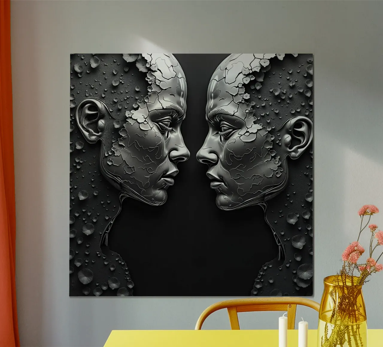 Immagine_specchio_grigio_4 poster da AI-Portraits by LK