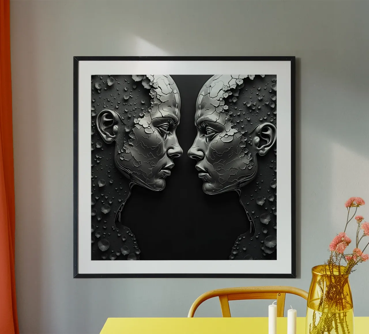 Immagine_specchio_grigio_4 poster da AI-Portraits by LK