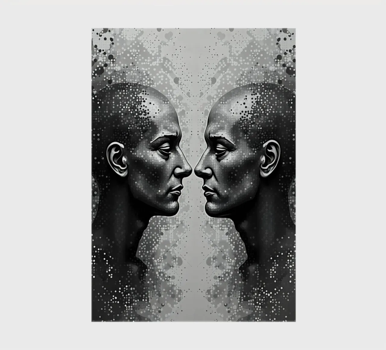 Mirror_image_grey_5 notebook by AI-Portraits by LK