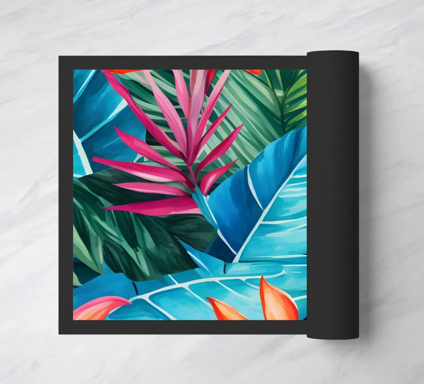 Tropisches Muster 9 Fußmatte von Yaso Design Boho & Botanic