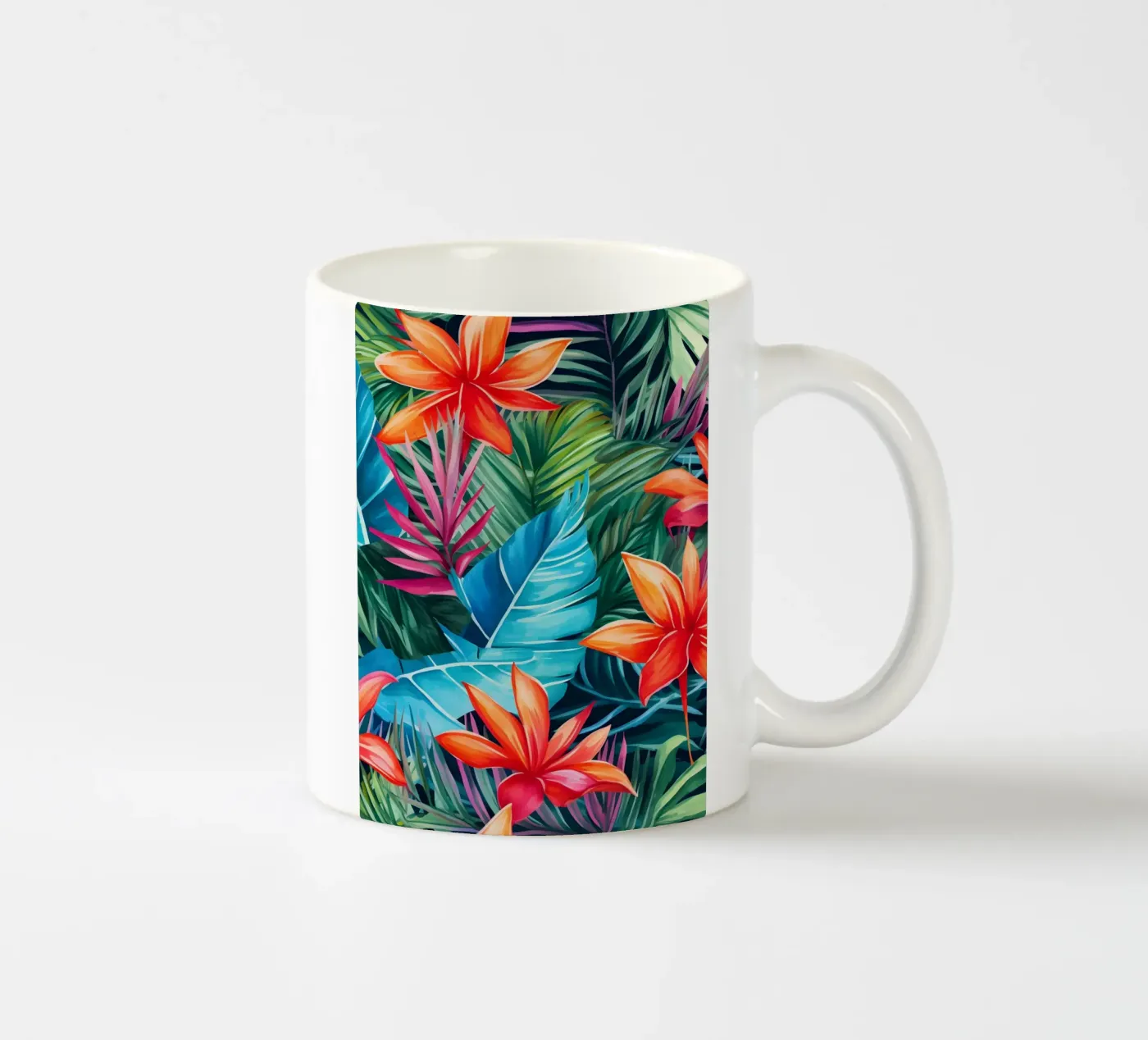 Tropical Pattern 9 ceramic mug by Yaso Design Boho & Botanic