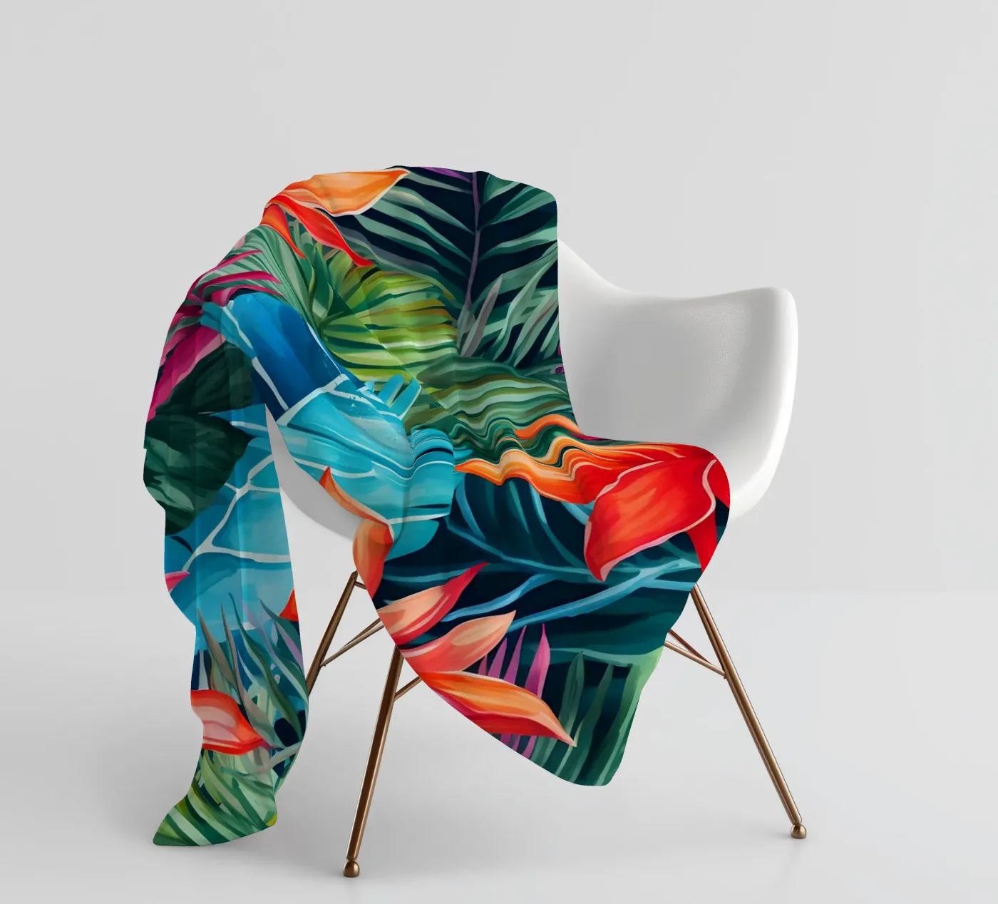 Tropisches Muster 9 Fleecedecke von Yaso Design Boho & Botanic