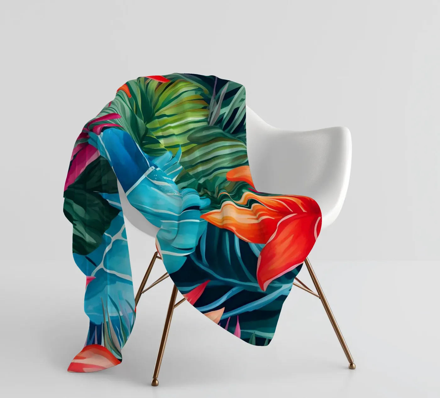 Tropisches Muster 9 Fleecedecke von Yaso Design Boho & Botanic