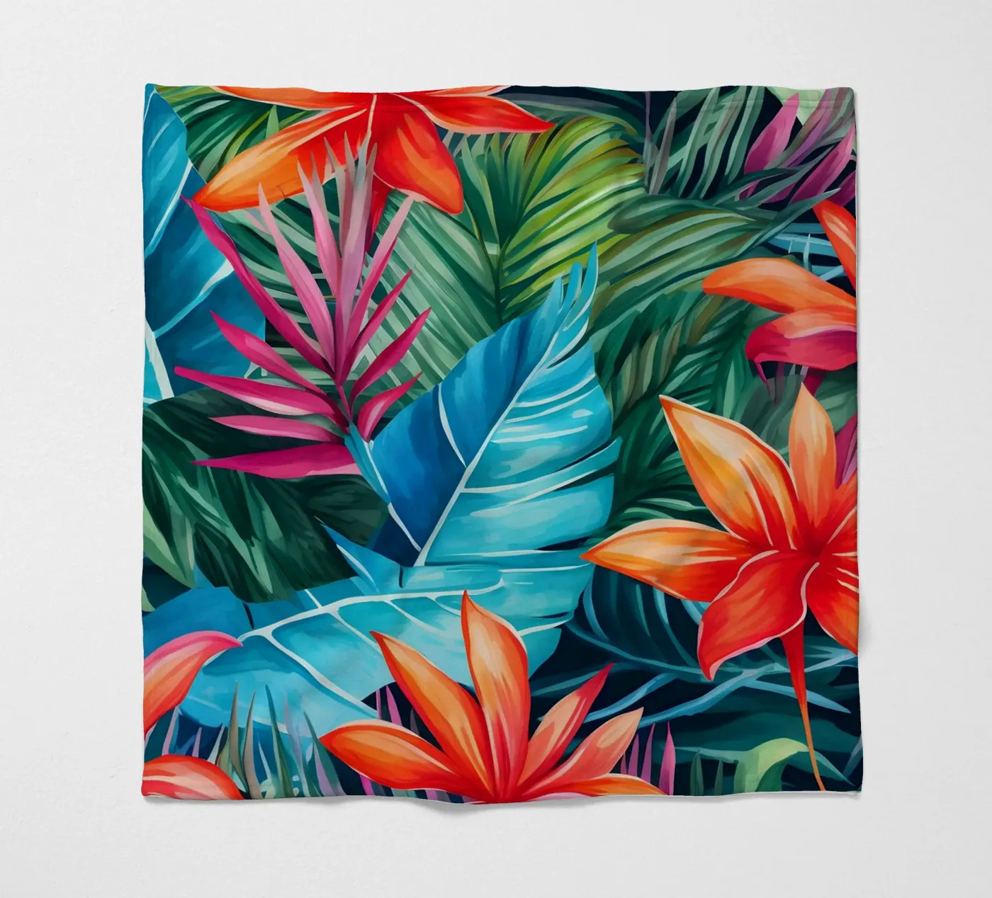 Tropisches Muster 9 Fleecedecke von Yaso Design Boho & Botanic