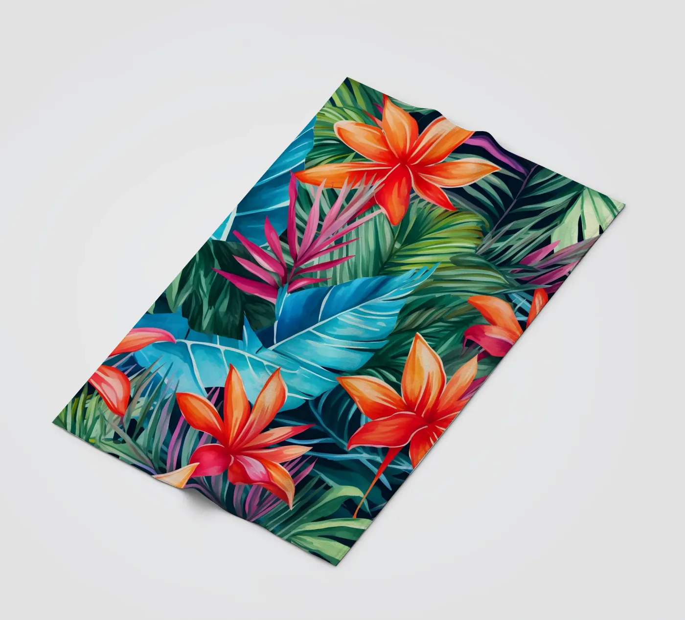 Tropisches Muster 9 Fleecedecke von Yaso Design Boho & Botanic