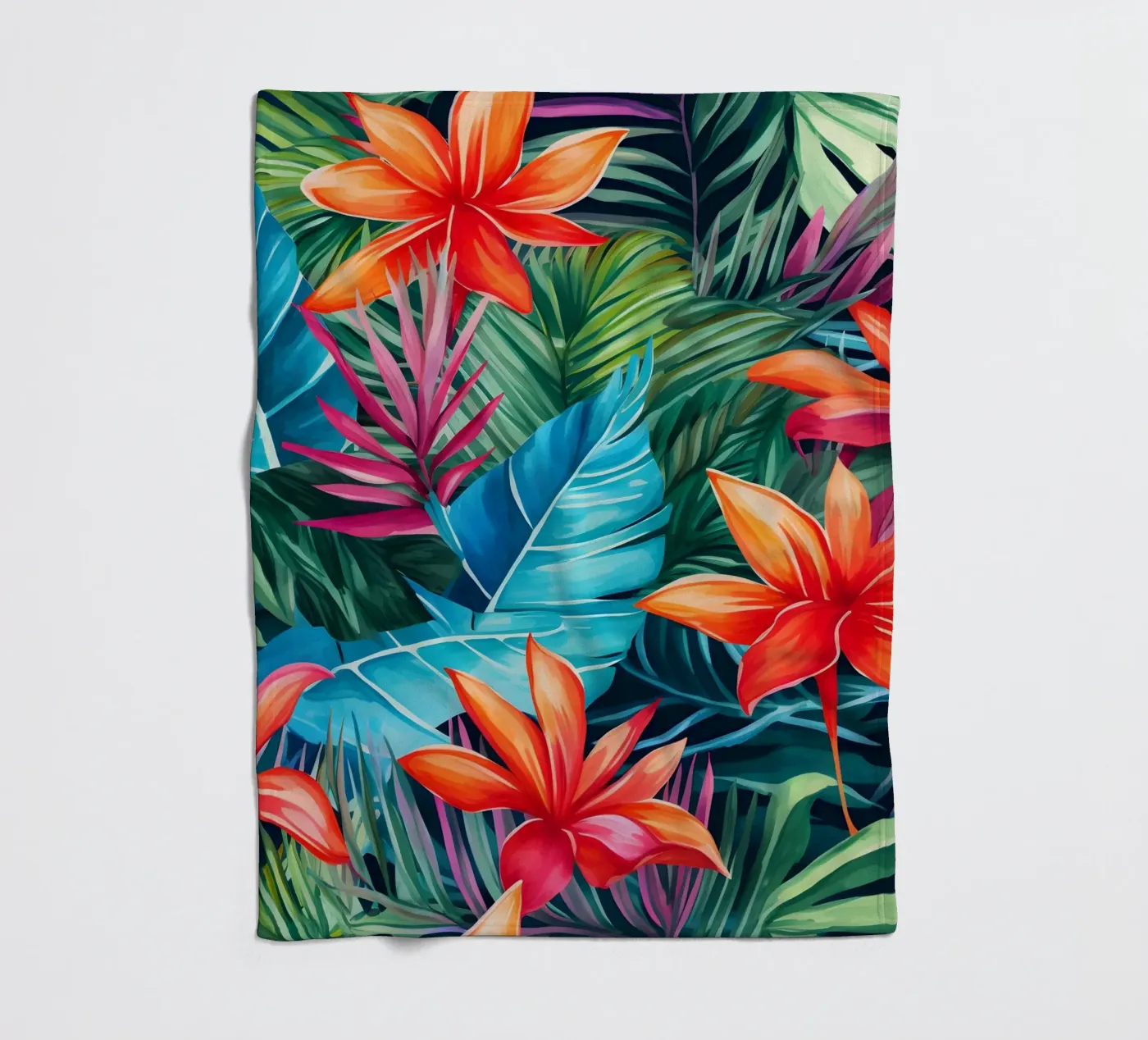 Tropisches Muster 9 Fleecedecke von Yaso Design Boho & Botanic