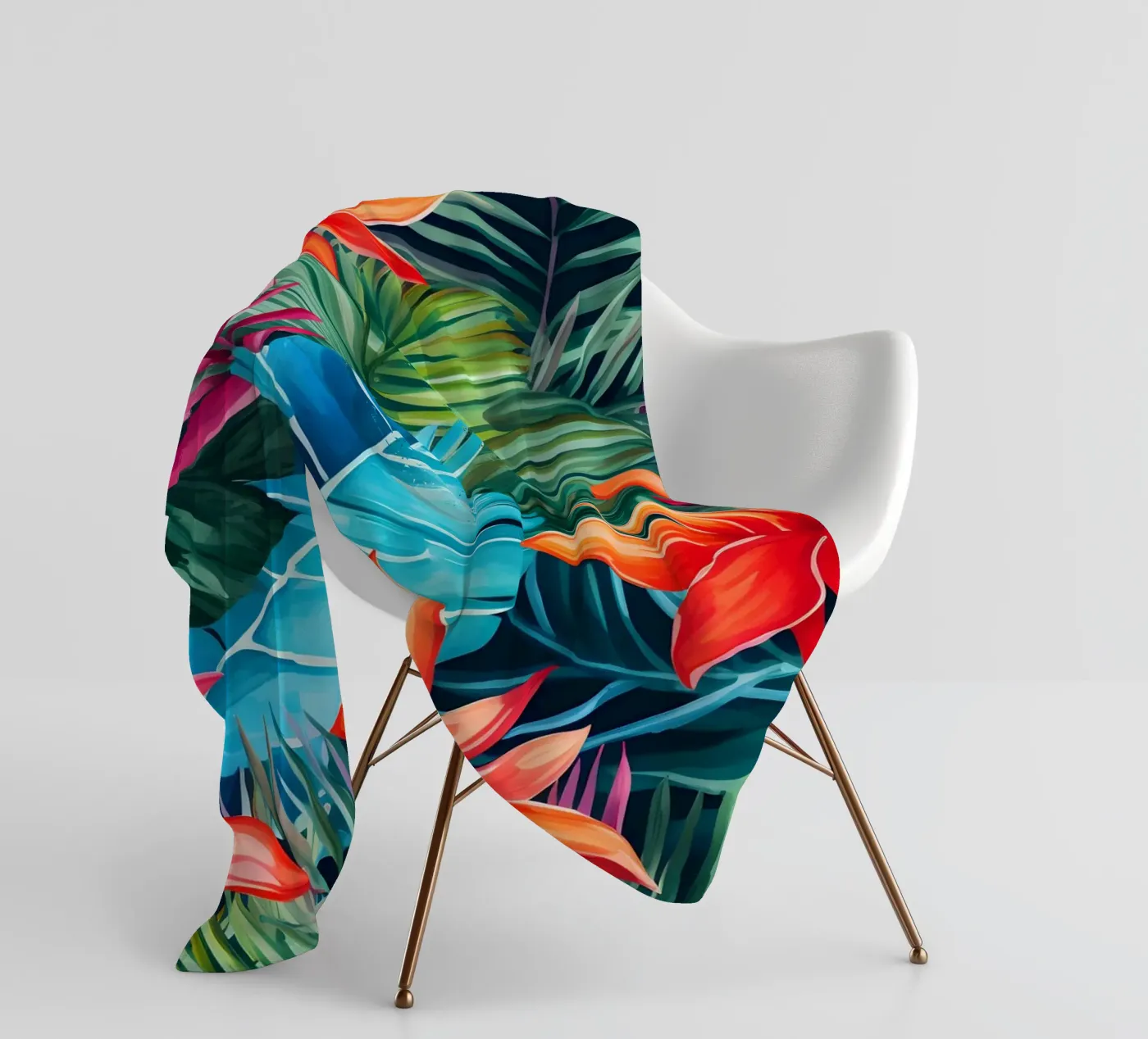 Tropisches Muster 9 Fleecedecke von Yaso Design Boho & Botanic