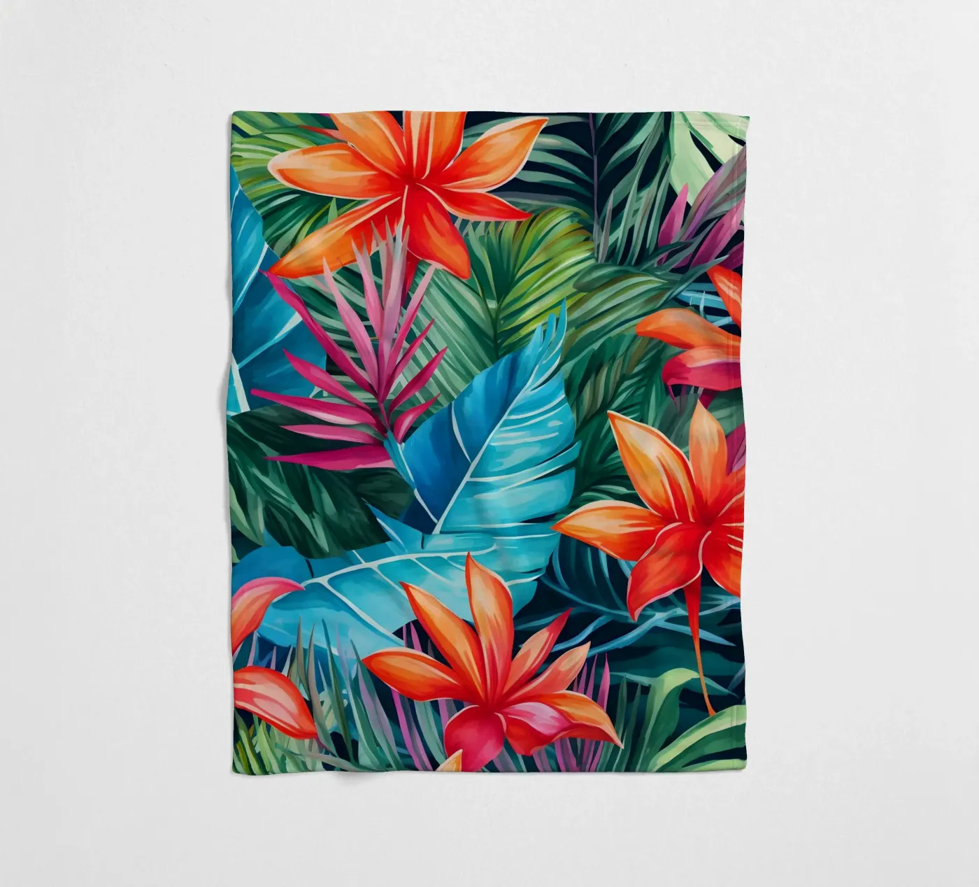 Tropisches Muster 9 Fleecedecke von Yaso Design Boho & Botanic