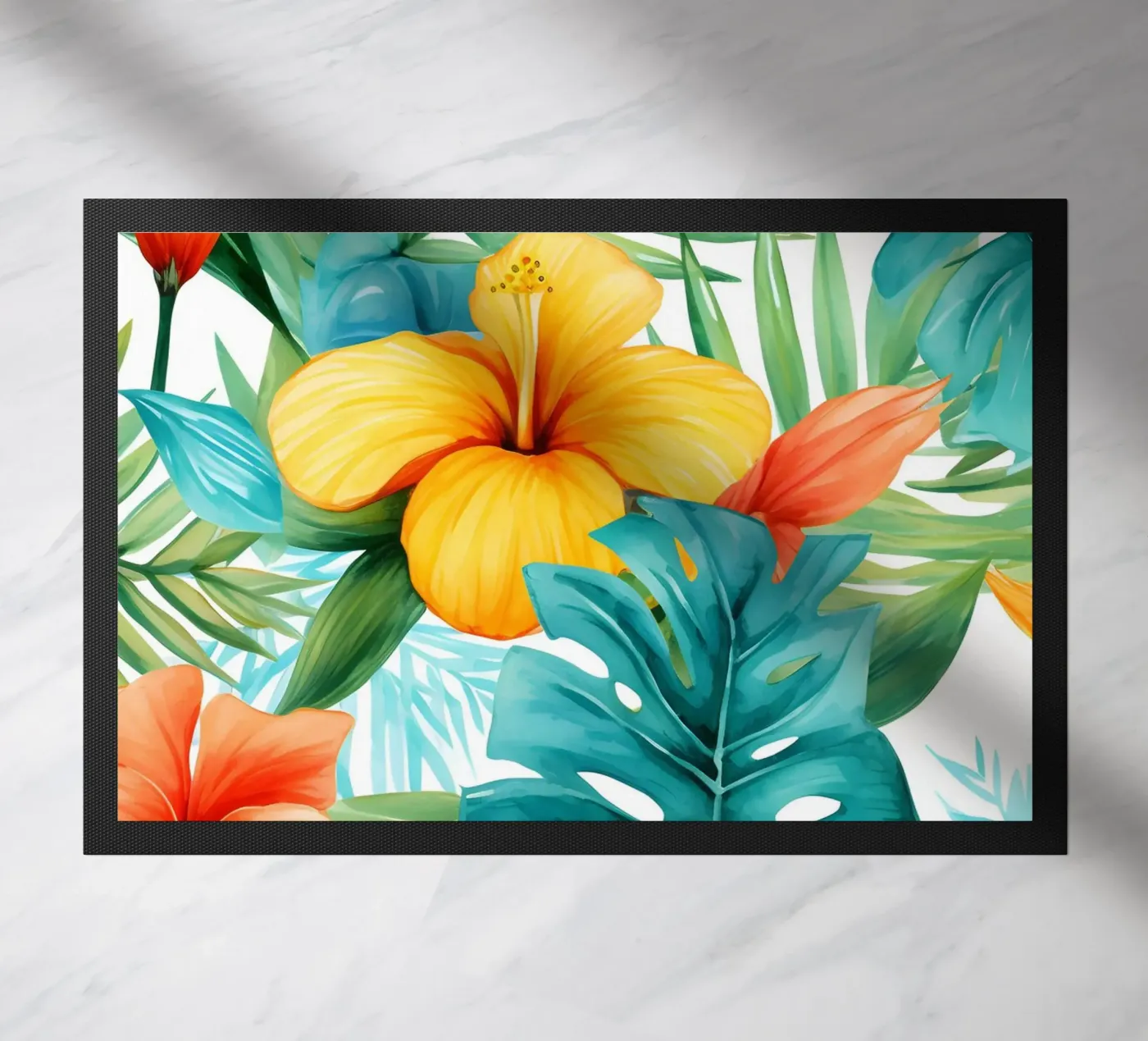 Tropical Pattern 12 Fußmatte von Yaso Design Boho & Botanic