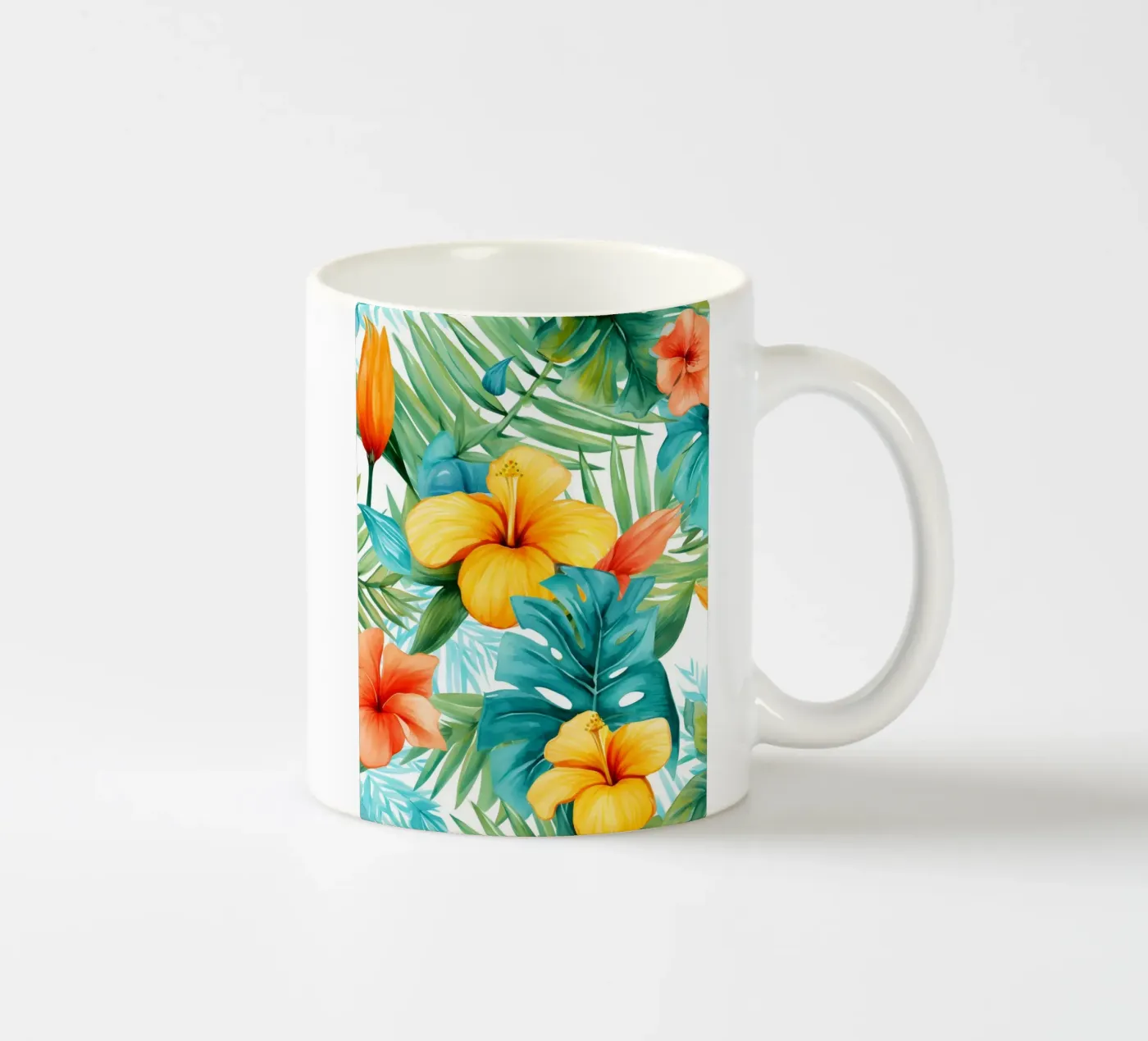 Tropical Pattern 12 ceramic mug by Yaso Design Boho & Botanic