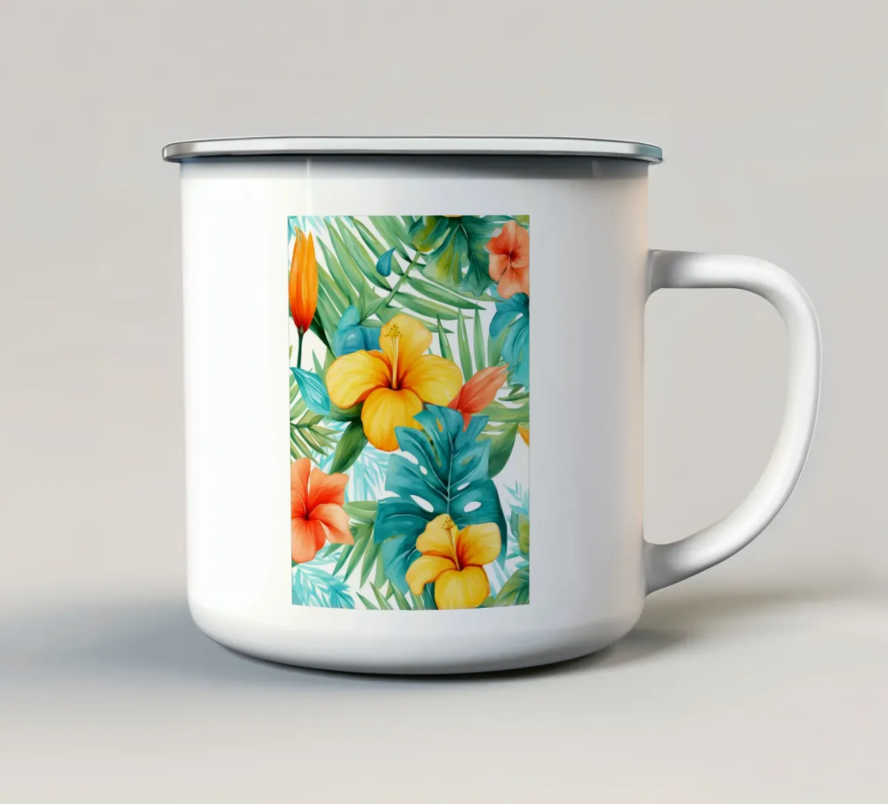 Modello tropicale 12 tazza in smalto da Yaso Design Boho & Botanic