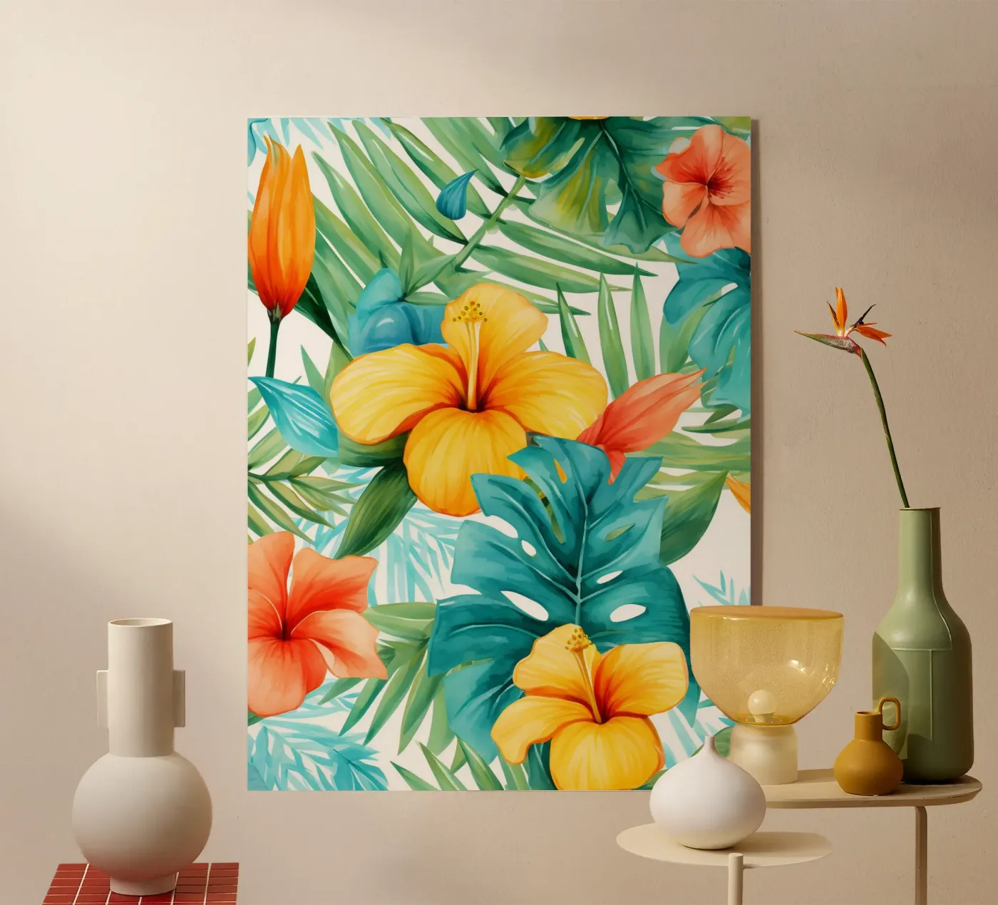 Tropical Pattern 12 plexiglass da Yaso Design Boho & Botanic