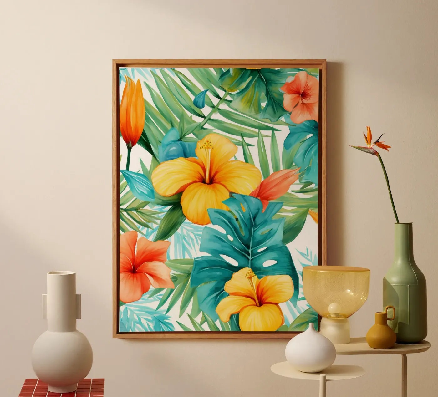 Tropical Pattern 12 canvas by Yaso Design Boho & Botanic
