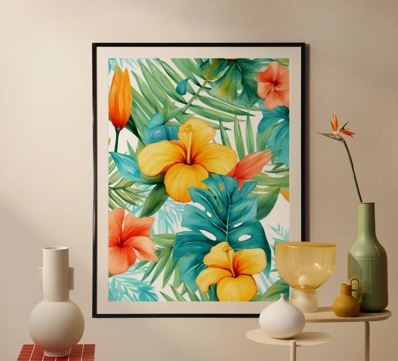 Tropical Pattern 12 poster by Yaso Design Boho & Botanic