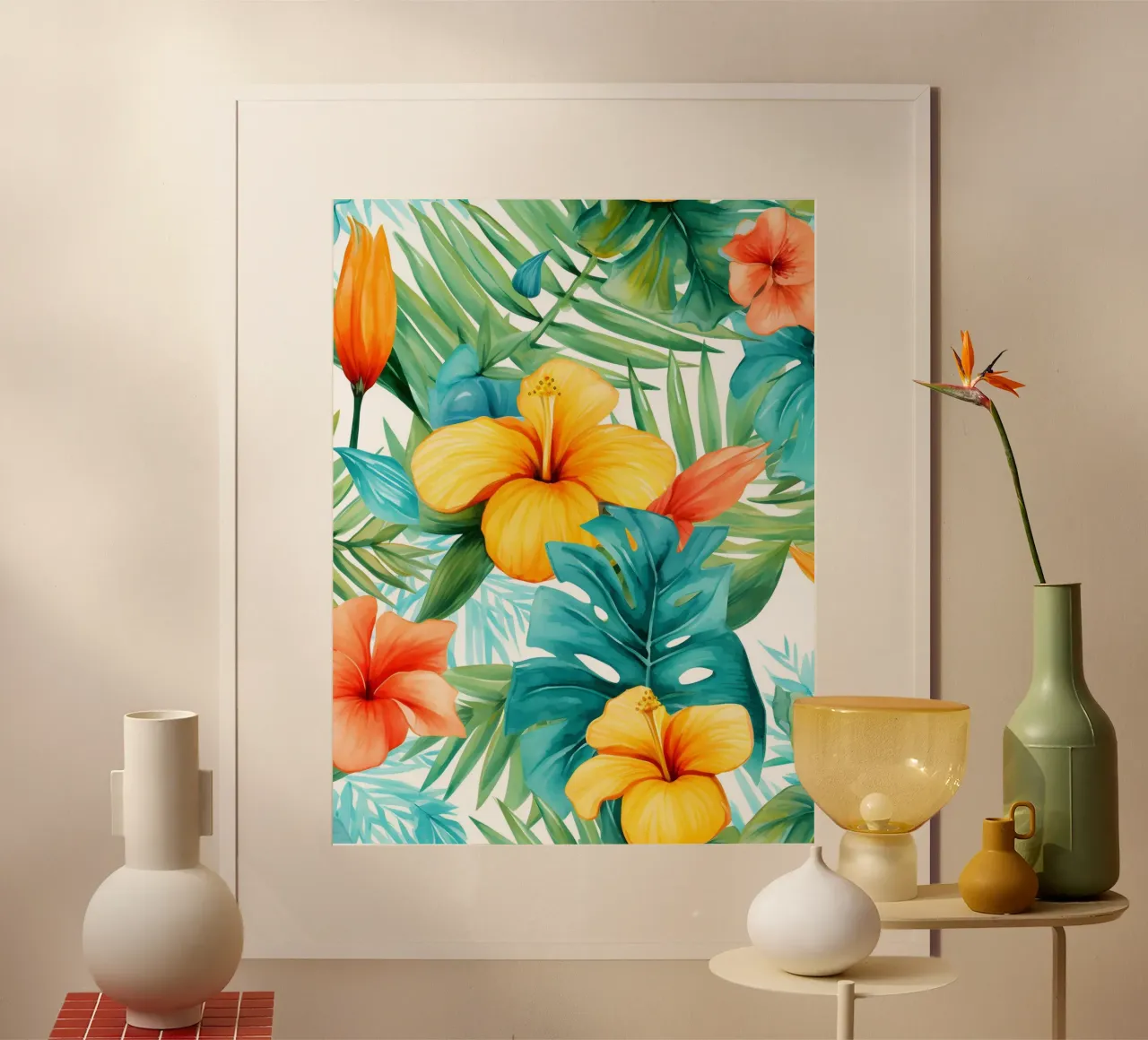 Tropical Pattern 12 poster by Yaso Design Boho & Botanic