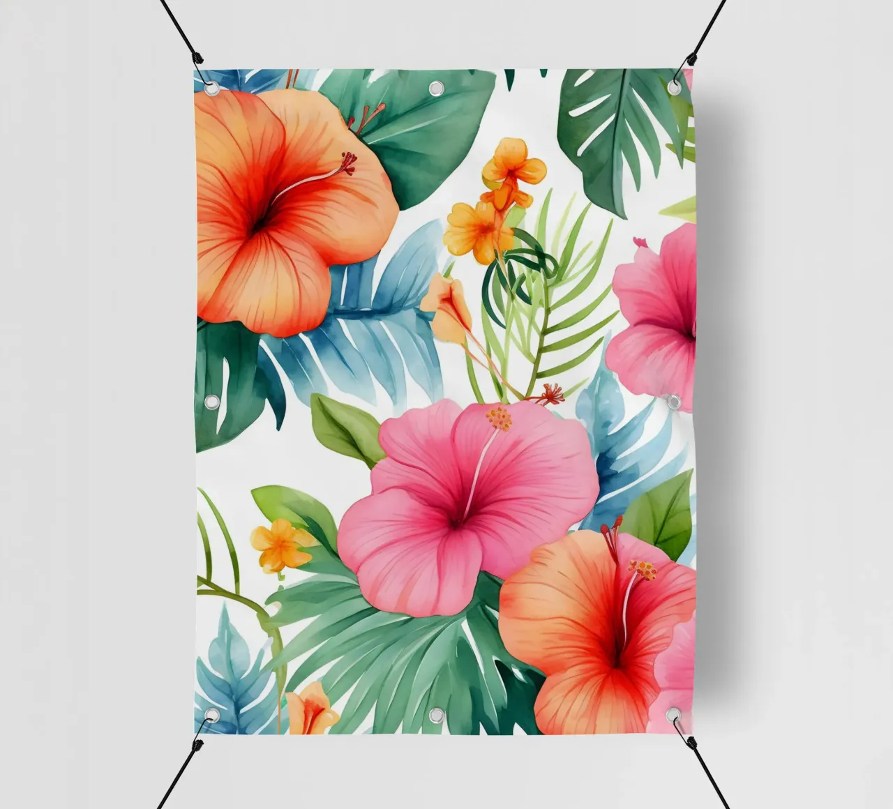 Modello tropicale 13 telo in pvc da Yaso Design Boho & Botanic